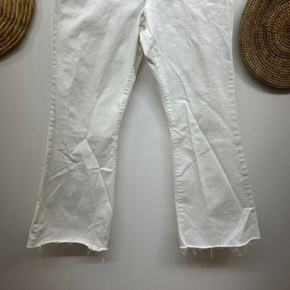 $268 FRAME White Raw Edge Le Easy Flare Jeans Denim 32 - Picture 5 of 9